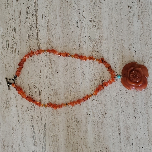 Handmade Carnelian necklace - Picture 3 of 7